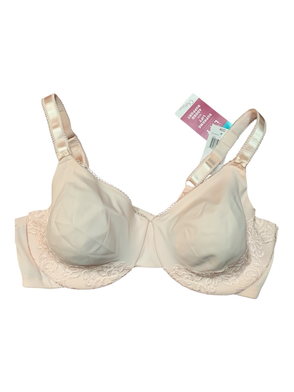 Warner's Soft Nude Lace-Trim Underwire Bra. Olga